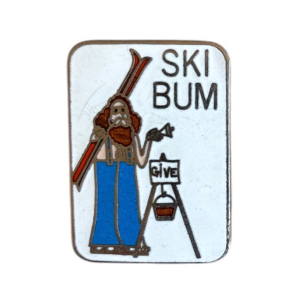 Vintage Unisex Ski Bum Pin